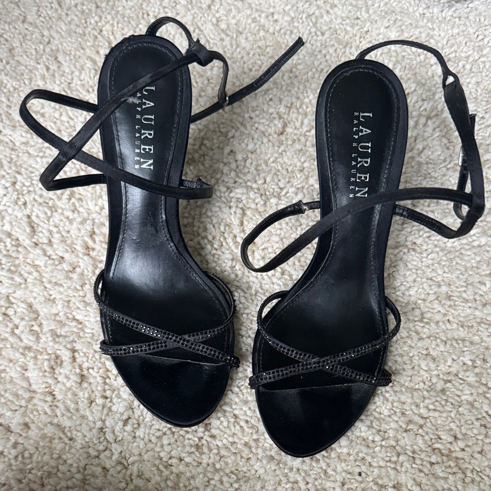 Ralph Lauren Black Strappy Women's Sandals